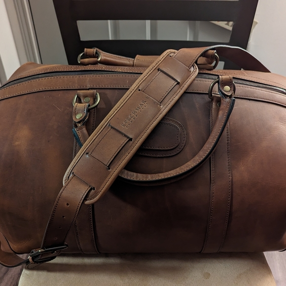 Korchmar Twain 22" Leather Weekender (Espresso color) - Picture 10 of 16